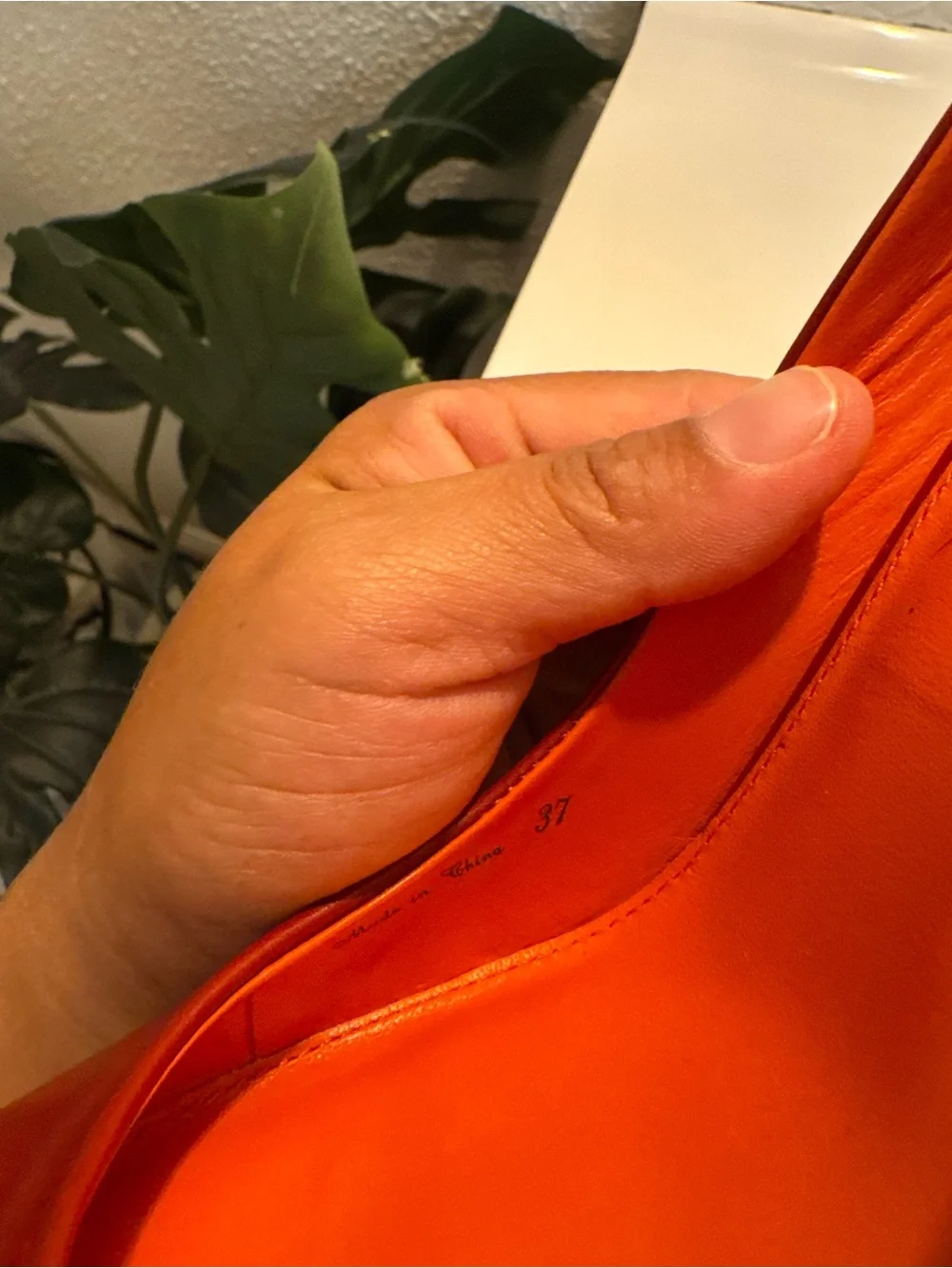 Elie Tahari Luxe Burnt Orange Harper Leather Pumps with Purple Accent $398